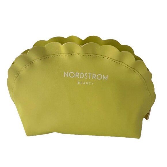 Nordstrom Beauty Bright Lime Cosmetic Makeup Bag w Zipper - Picture 7 of 7